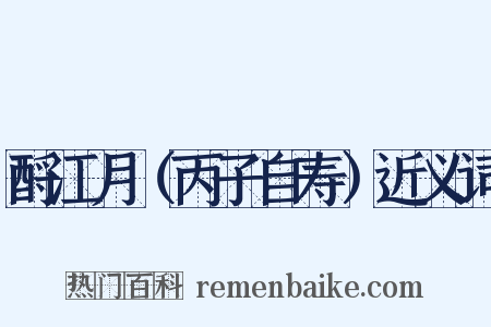 酹江月（丙子自寿）近义词是什么意思的图片